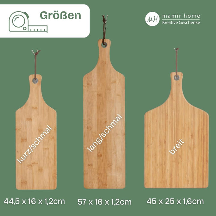 Schneidebrett personalisiert lang – Hochzeitsgeschenk Bambus mit Gravur – Holzbrett Hochzeit Namen &amp;