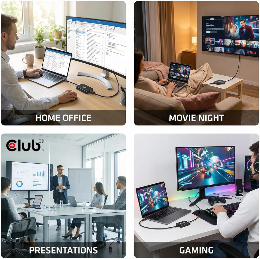 CLUB3D USB 3.1 Type C auf HDMI 2.0 UHD 4K 60HZ Aktiver Adapter - Kabelschnittstellen-/adapter (USB 3
