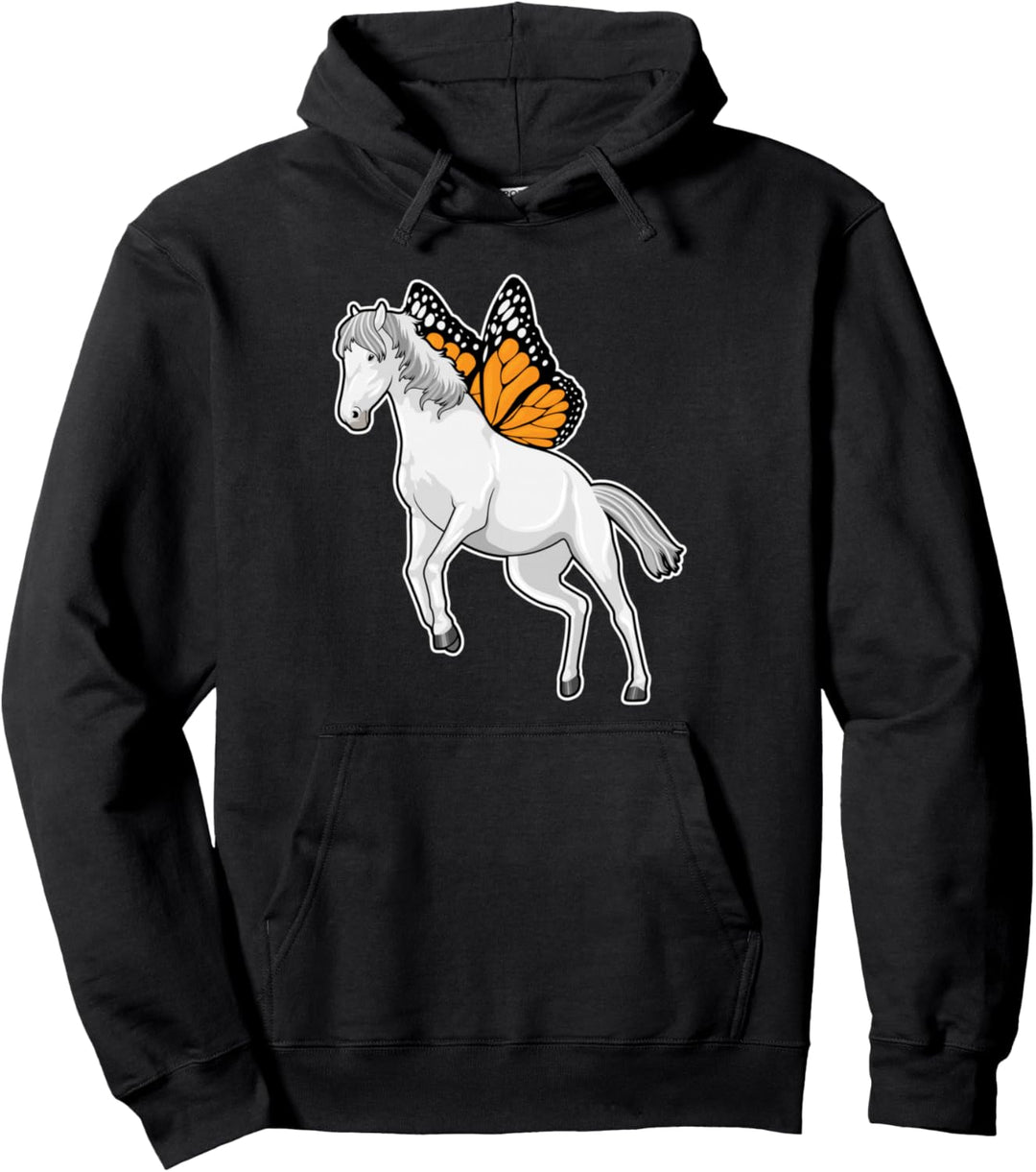 Pferd Flügel Pullover Hoodie