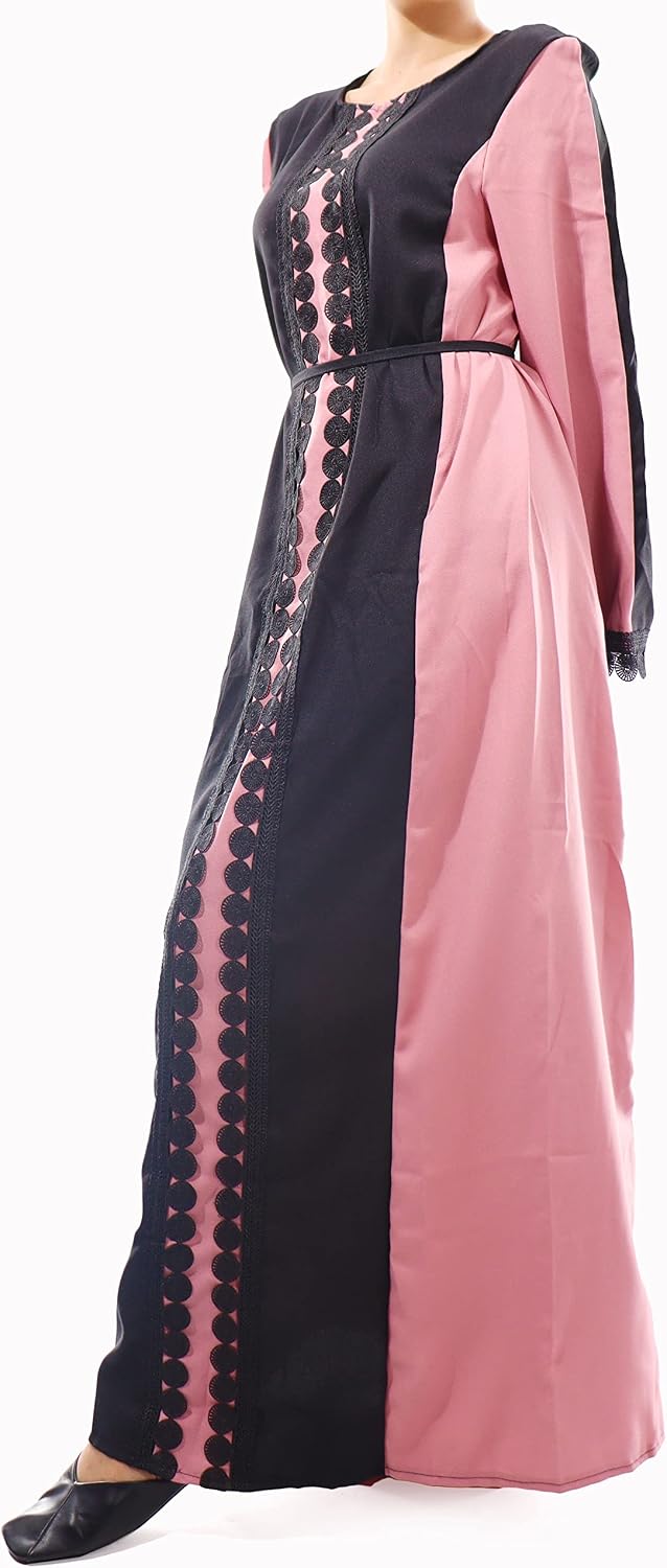 Djellaba für Damen 36 Lila und Schwarz, 36 Lila und Schwarz