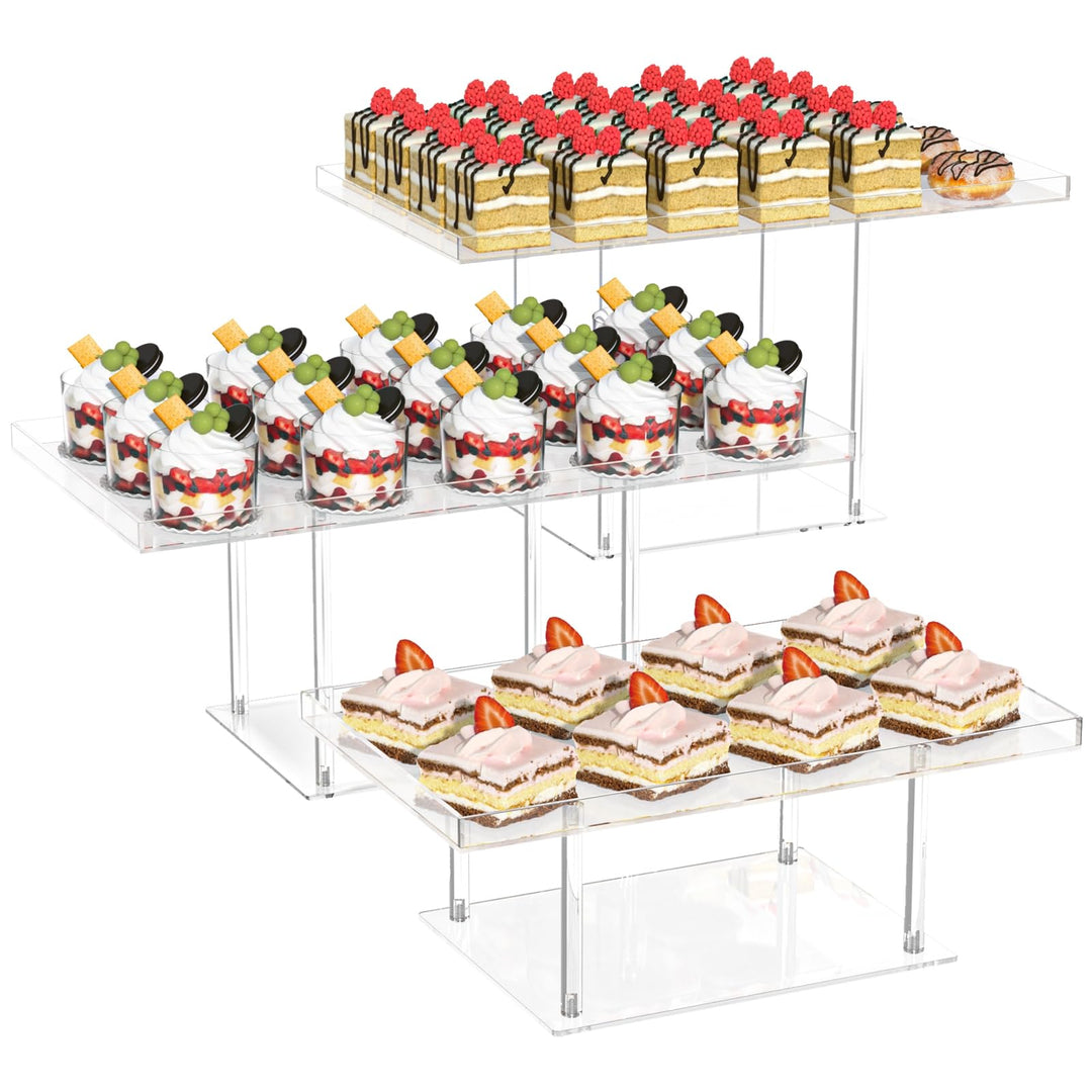 Yokawe Dessertständer-Set, Cupcake- und Gebäck-Serviertabletts, Plätzchen, Kuchen- und Süssigkeitenp