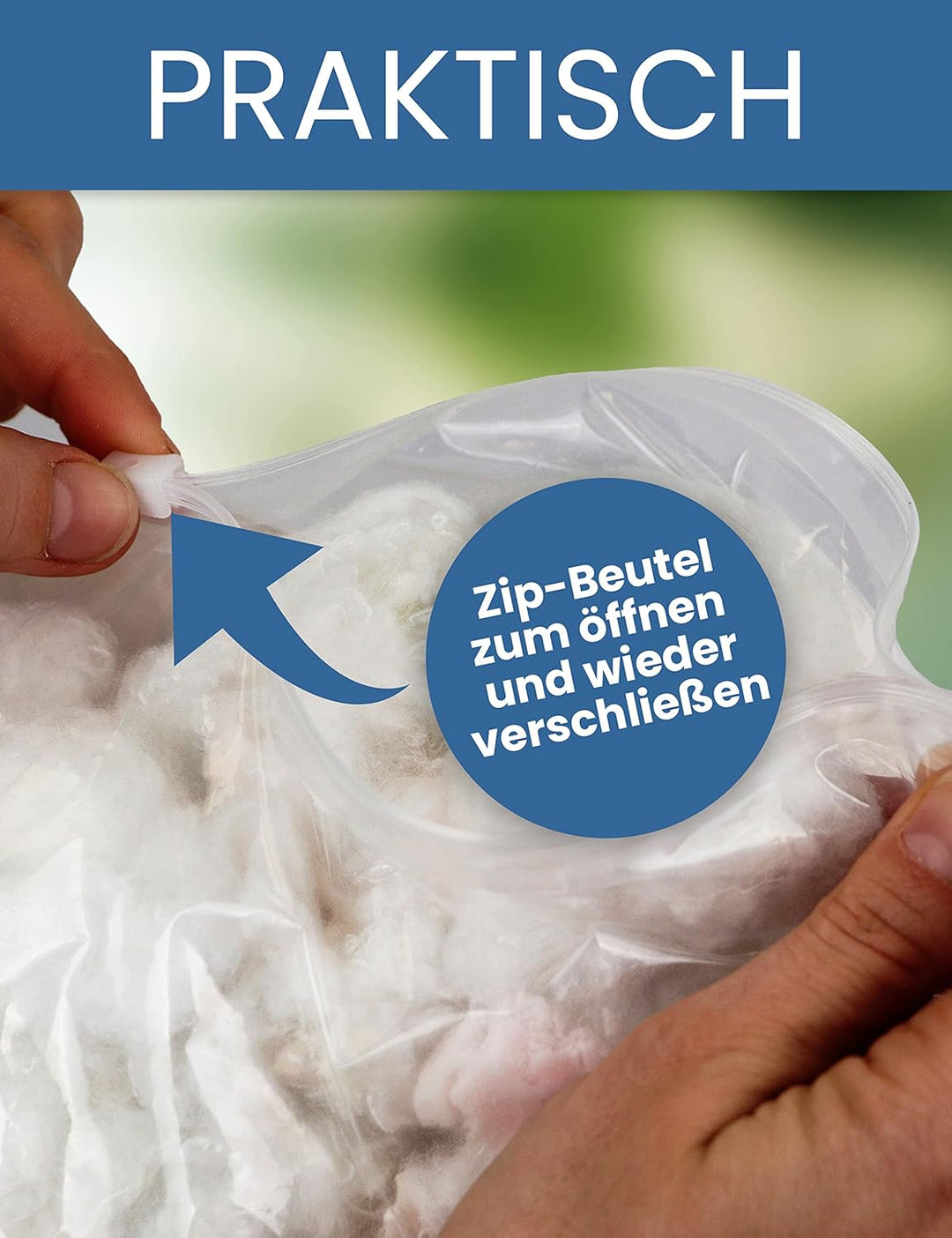 Primaflor - Ideen in Textil 4 kg Füllmaterial Polyesterfasergemisch Watte Kissenfüllung Bastelwatte,
