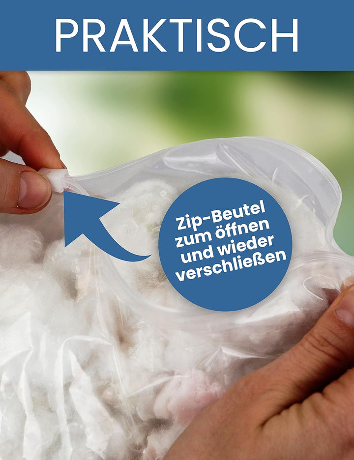 Primaflor - Ideen in Textil 4 kg Füllmaterial Polyesterfasergemisch Watte Kissenfüllung Bastelwatte,