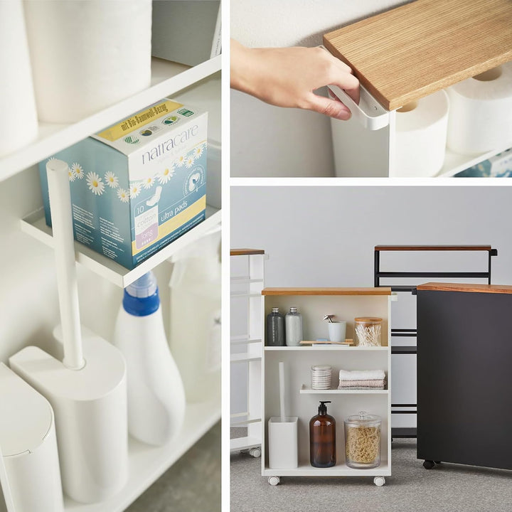 Semi-Closed storage cart - Tower - white Weiss, Weiss