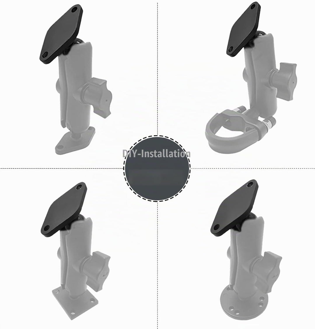 Ram Mount Arm Handyhalter Fahrrad Kugelkopf Wandhalterung Diamant Base 2 Stck 1" Handyhalterung zum