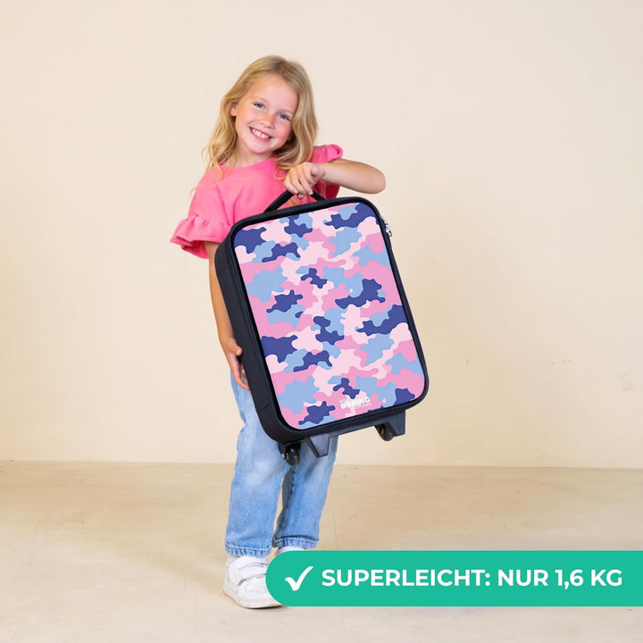 NoBoringSuitcases.com® Kinderkoffer Klein Reise Trolley 48x31x19 cm Rollkoffer Kleiner Kinder Koffer