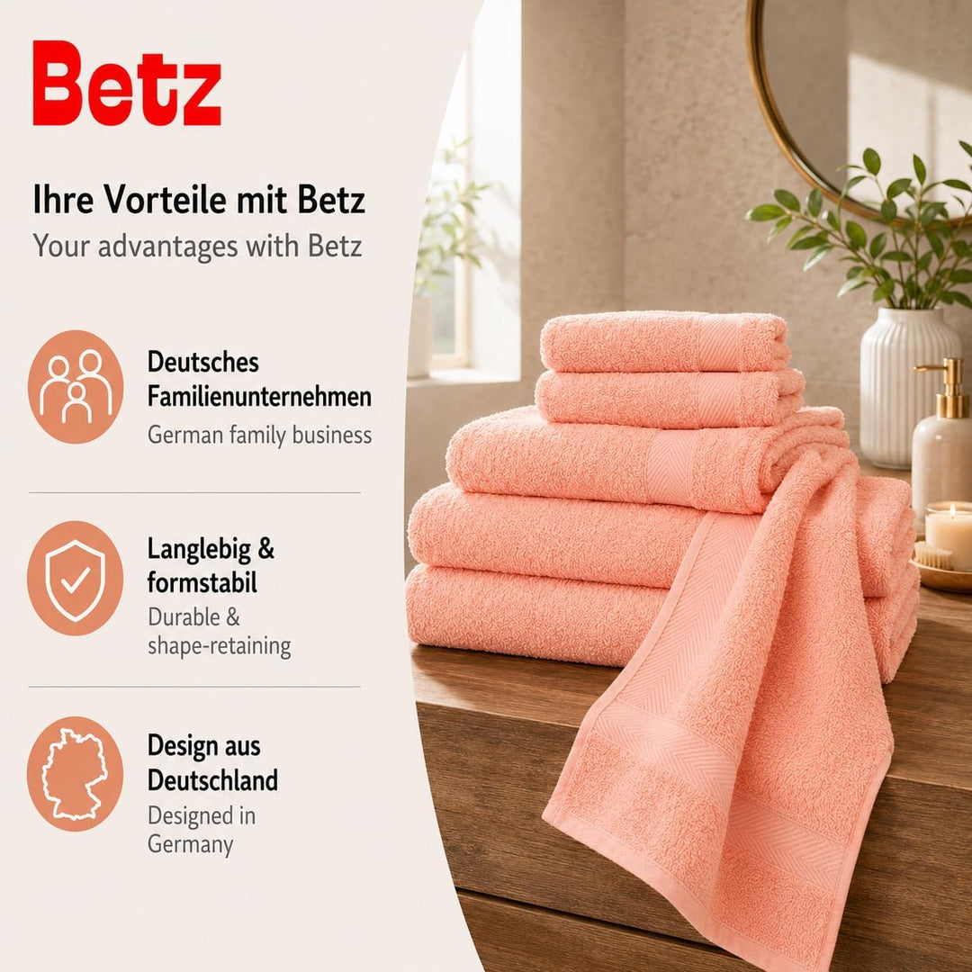 Betz 12-TLG. Handtuch-Set Palermo 100% Baumwolle 2 Liegetücher 4 Handtücher 2 Gästetücher 2 Seiftüch