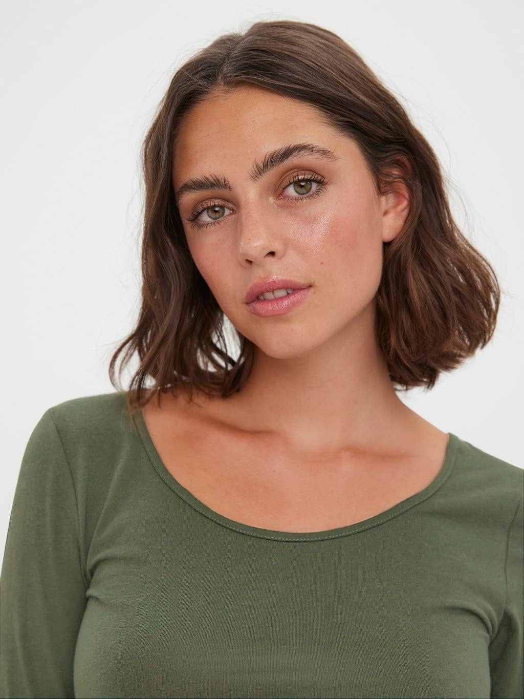 VERO MODA Female Top VMMAXI T-Shirt XXL Rosa/Grün (1x Woodrose/1x Dusty Olive), XXL Rosa/Grün (1x Wo