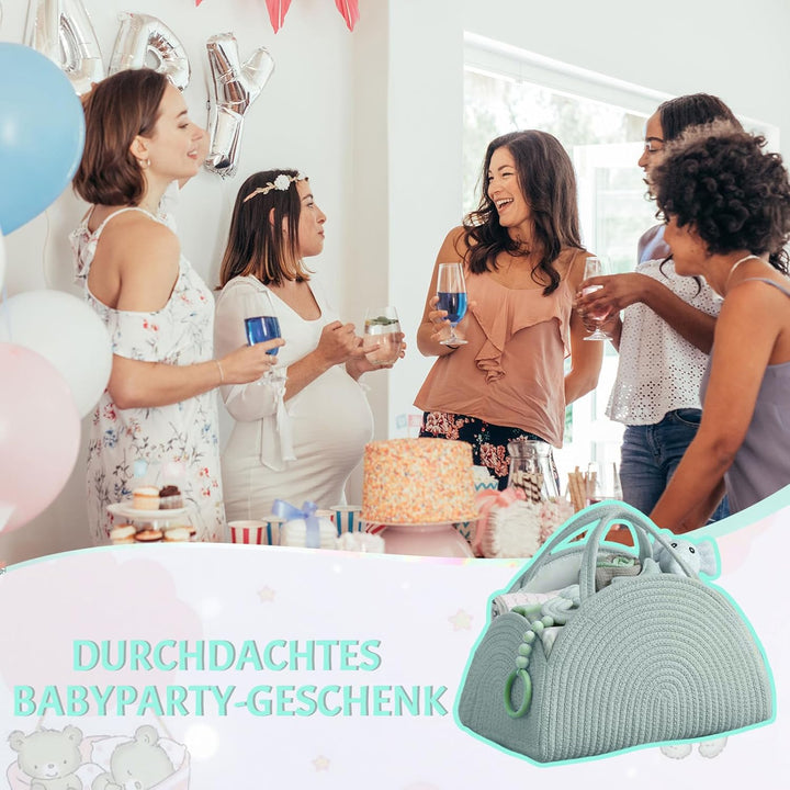 Wickeltasche Organizer, Baby Windel Caddy Korb, Tragbarer Aufbewahrungskorb für den Wickeltisch, Wic