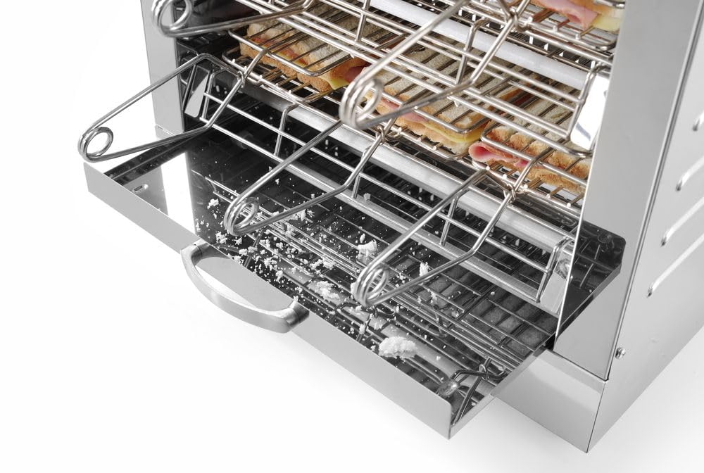 HENDI Multi-Toaster, Bräunungsstufen, Brötchenaufsatz, 2 Schichten mit 6 Toeasterzangen, 15 Minuten