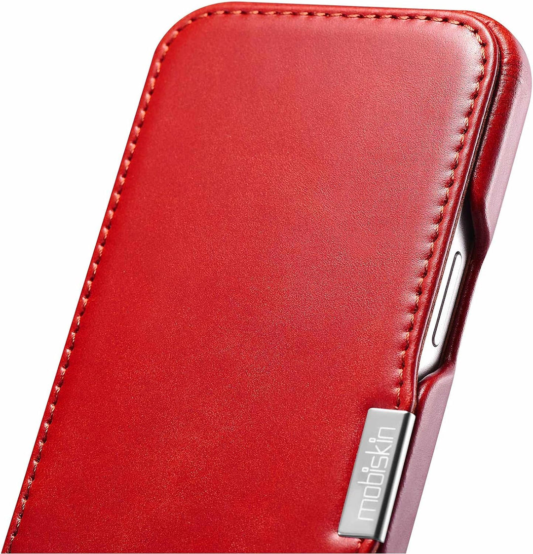 Mobiskin Hülle kompatibel mit Apple iPhone 13 Mini (5,4 Zoll), Handyhülle mit echtem Leder, Case, Sc