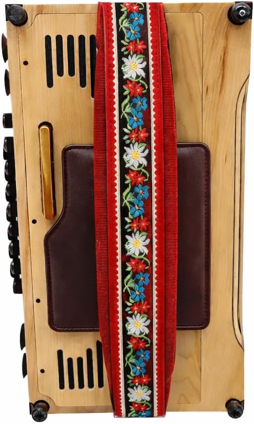 Steirische Harmonika Bassbodenleder Handgelenkschoner Variante 2 dunkelbraun