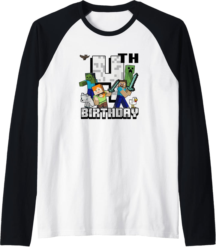 Minecraft-Gruppenfoto Alles Gute zum 4. Geburtstag Raglan