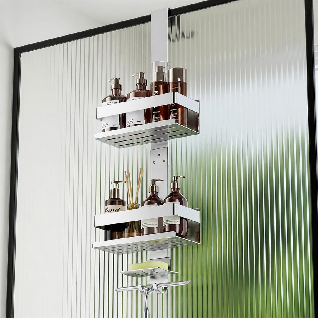 Duschablage ohne Bohren Badezimmer Organizer, Badregal Duschregal ohne Bohren, Duschablage zum Hänge