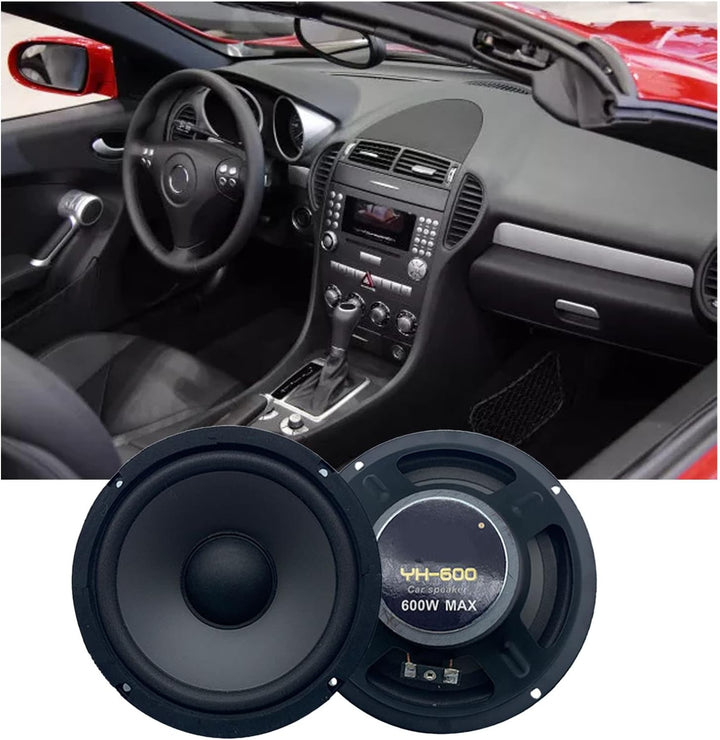 2PCS Koaxiallautsprecher 6,5 Zoll Universal Audio Stereo Musik Hochempfindlicher Lautsprecher 600 W,
