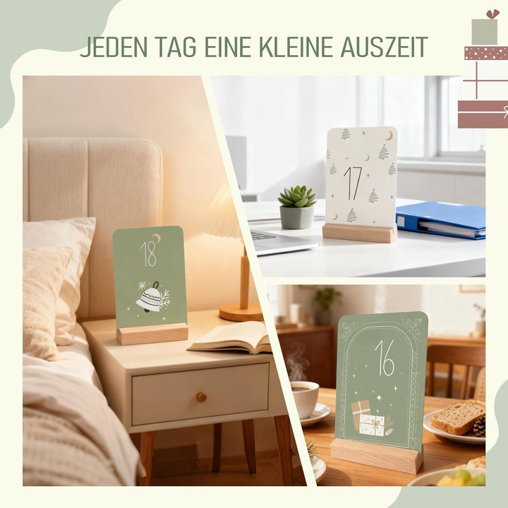 Achtsamkeit Adventskalender 2025 für Frauen – 24 inspirierende Karten mit Zitaten, Affirmationen & A