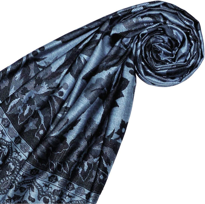 Lorenzo Cana Marken Pashmina Damenschal Naturfaser Floral Blumen Stola Schaltuch Tuch Stola 70 cm x