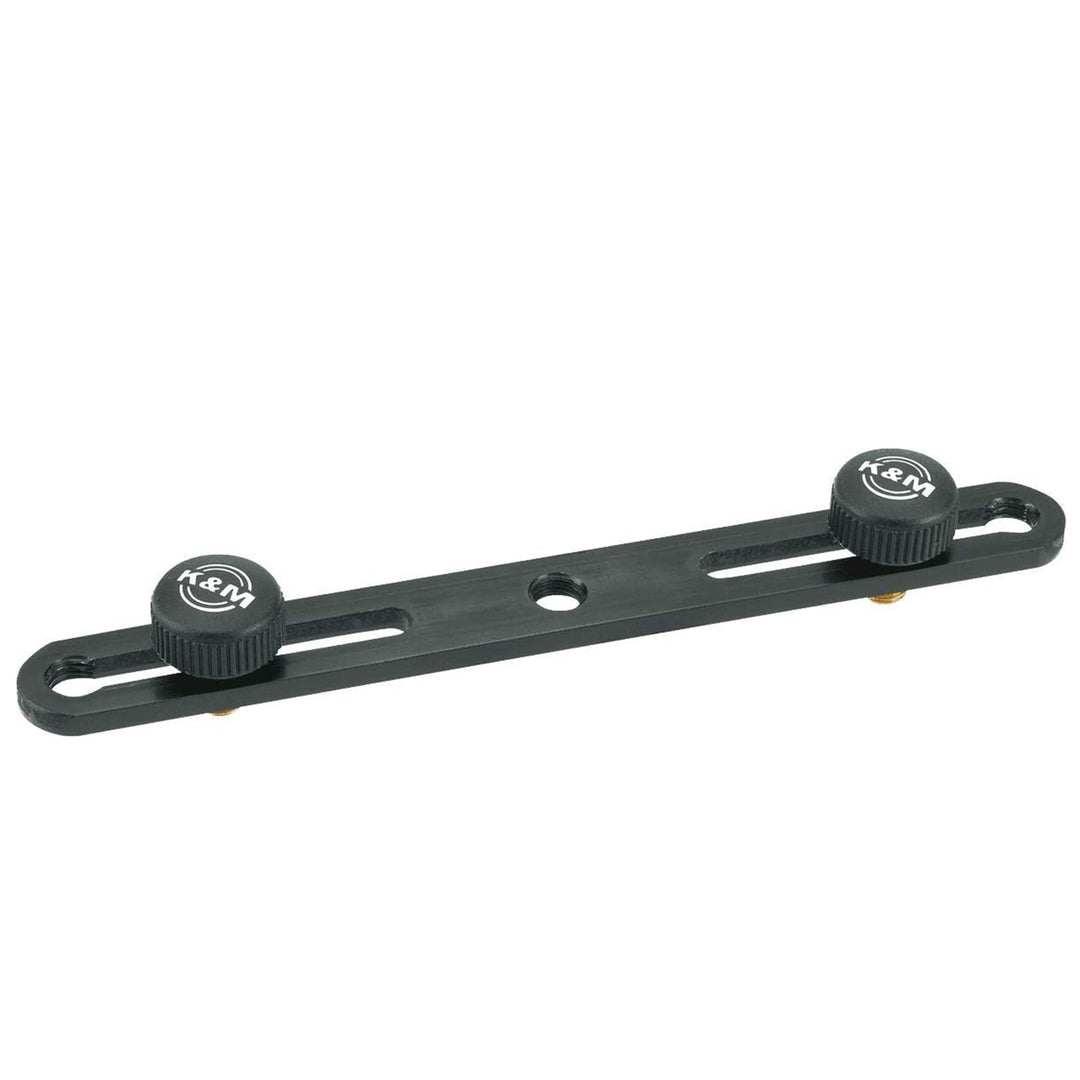 K&M 23550 Ergänzungsschiene Schwarz - Stahl - Länge 217 mm - mit 3/8" Gewindeanschluss, bewegliche A