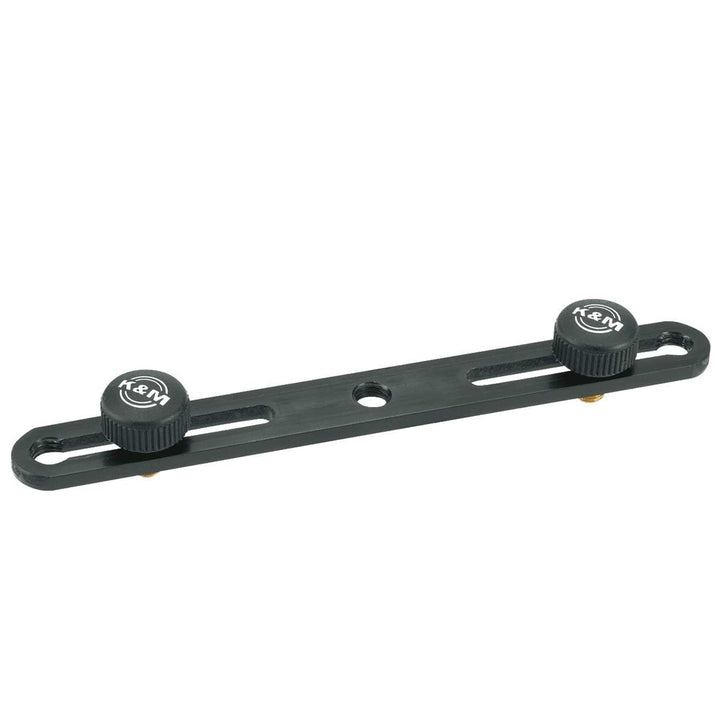 K&M 23550 Ergänzungsschiene Schwarz - Stahl - Länge 217 mm - mit 3/8" Gewindeanschluss, bewegliche A
