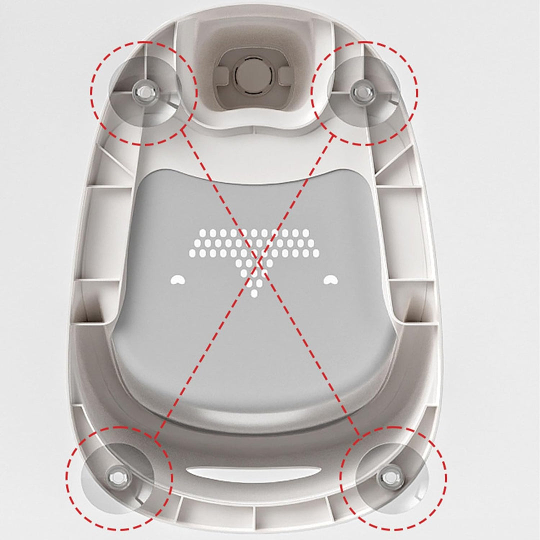 Baby Badesitz mit Temperatursensor Rutschfester Kleinkindbadesitz für Baby Sitting Up mit 4 Saugnäpf
