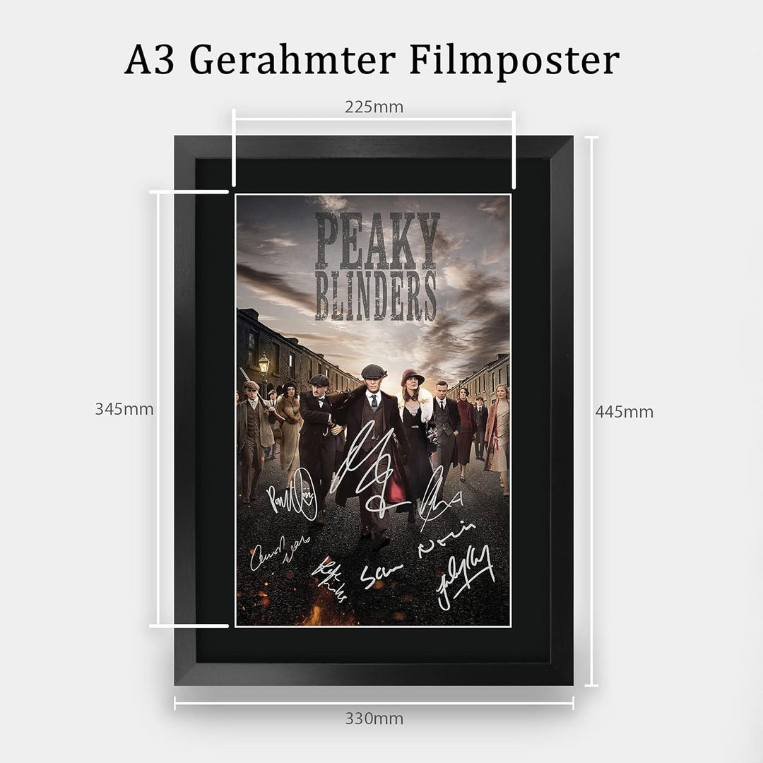 HWC Trading Peaky Blinders A3 Gerahmte Signiert Gedruckt Autogramme Bild Druck-Fotoanzeige Geschenk