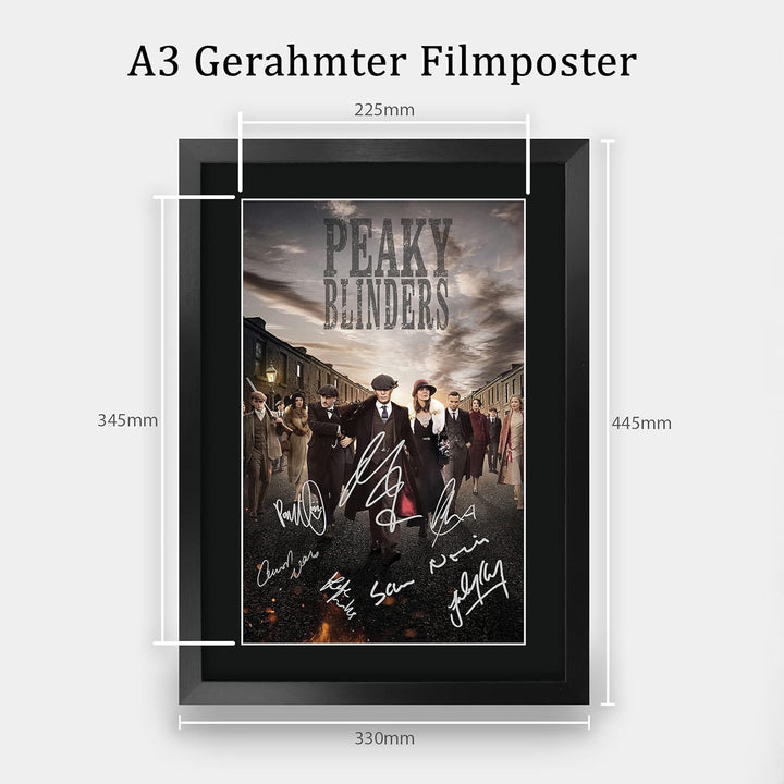 HWC Trading Peaky Blinders A3 Gerahmte Signiert Gedruckt Autogramme Bild Druck-Fotoanzeige Geschenk