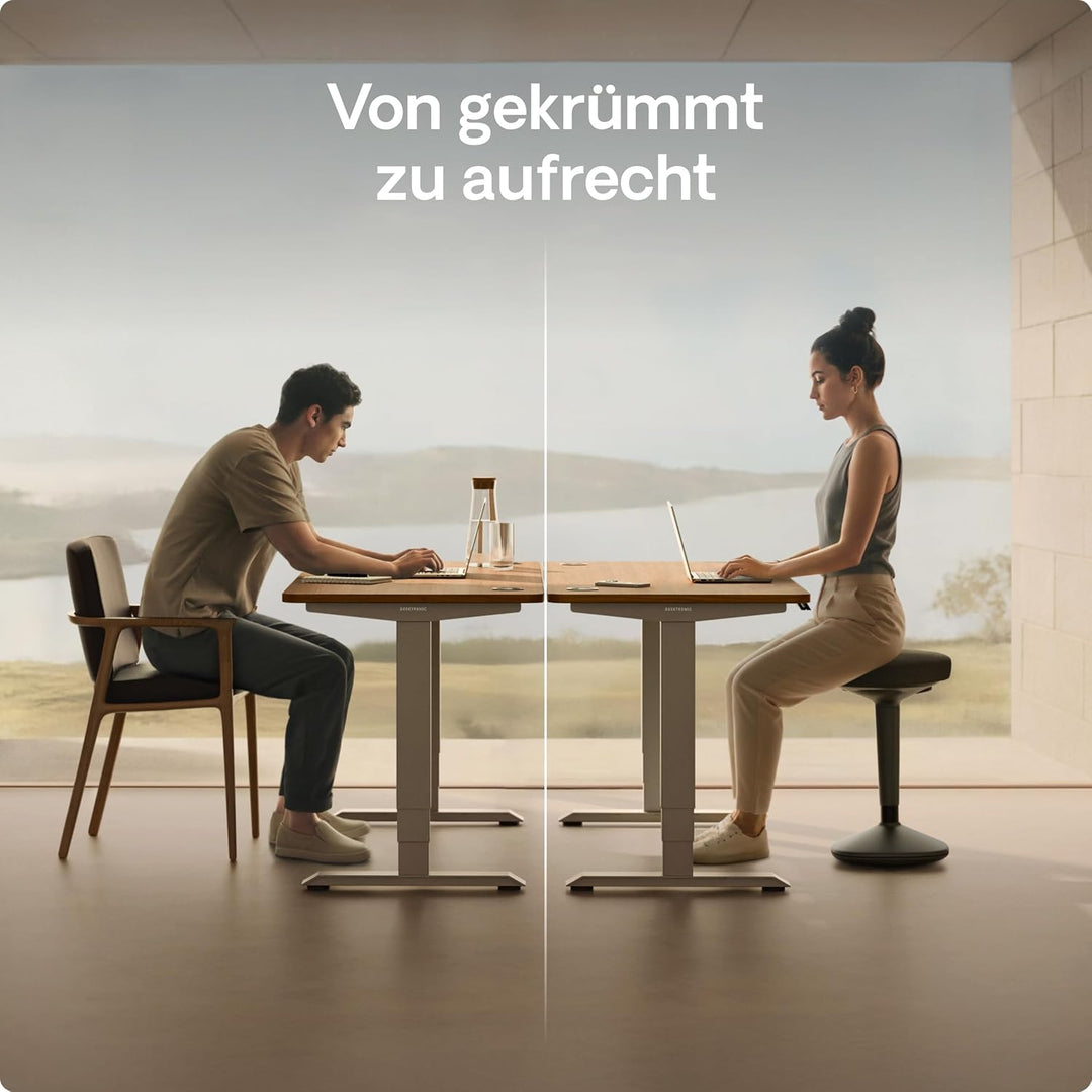 Desktronic Ergonomischer Stehhocker höhenverstellbar (57–82 cm) – Wackelhocker 37 cm Durchmesser, 36