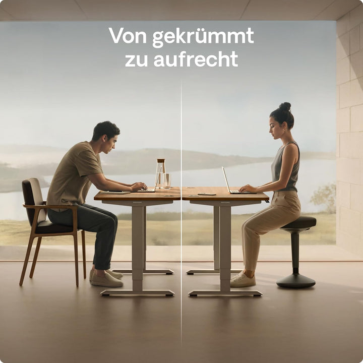 Desktronic Ergonomischer Stehhocker höhenverstellbar (57–82 cm) – Wackelhocker 37 cm Durchmesser, 36