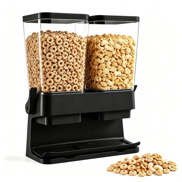 Müslispender, 3L Cereal Dispenser & Cornflakes Spender, Zweifach-Fach-Design, Zerkleinert Keine Cere