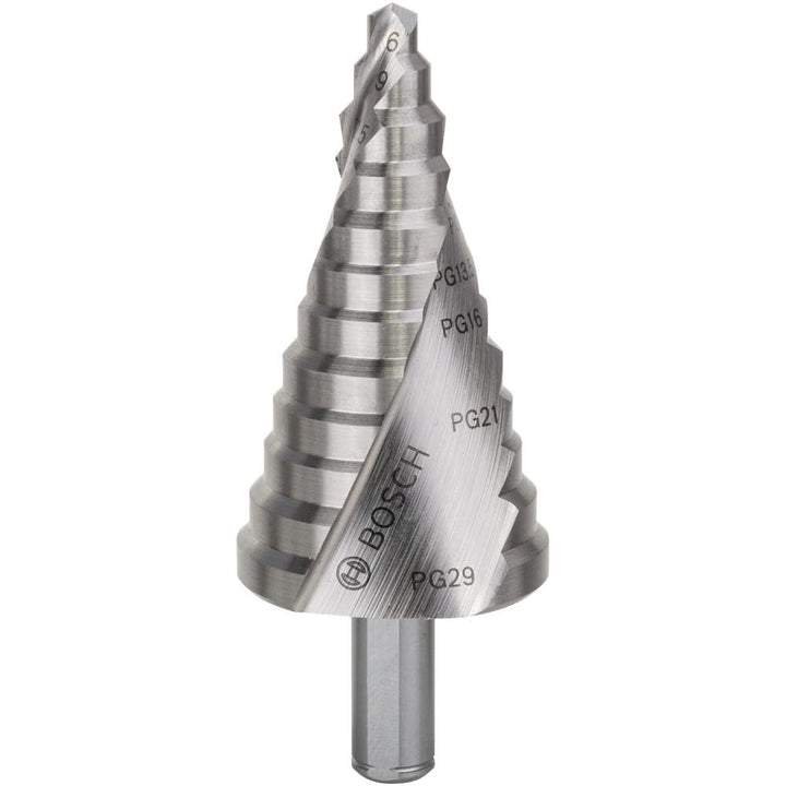 Bosch Professional Stufenbohrer HSS mit 3-Flächen-Schaft (Ø 6-37 mm)