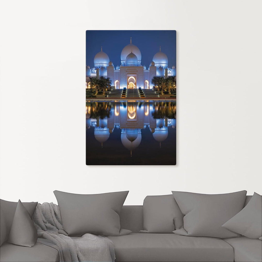 ARTland Leinwandbilder Wandbild Bild auf Leinwand 60x90 cm Moschee Scheich Zayid Islam Muslimische B