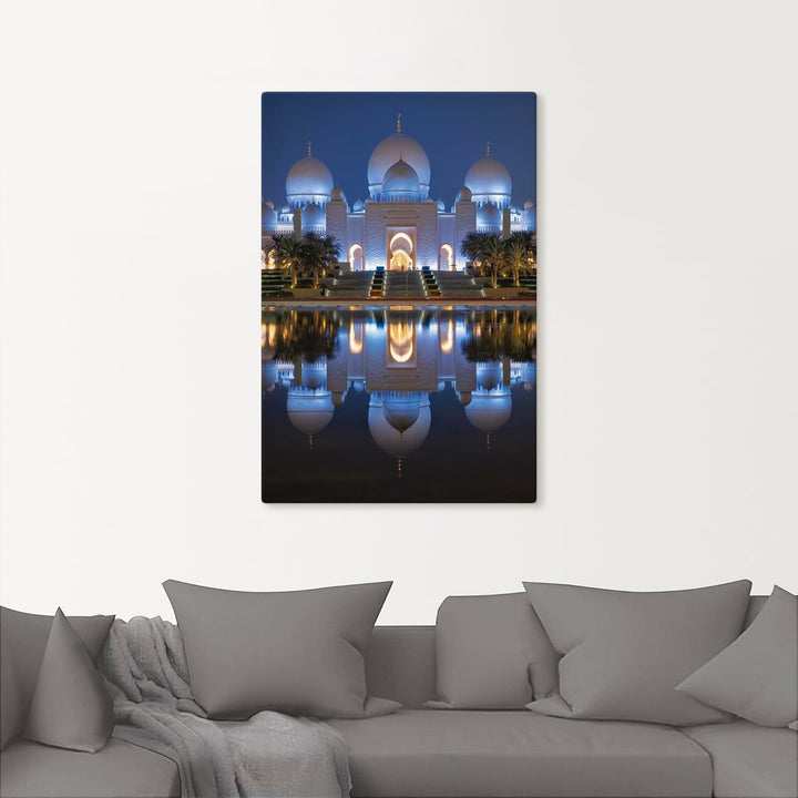 ARTland Leinwandbilder Wandbild Bild auf Leinwand 60x90 cm Moschee Scheich Zayid Islam Muslimische B
