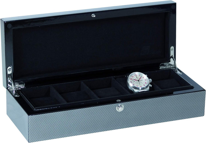 Beco Uhrensammlerbox COOL CARBON 5 für 5 Uhren