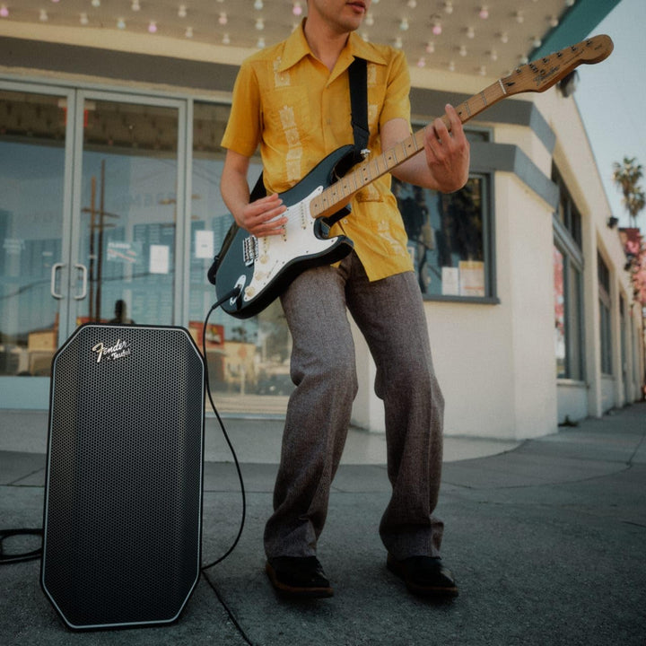 Teufel Fender x ROCKSTER AIR 2 - Grosser Tragbarer Bluetooth Lautsprecher - Leistungsstarker Mobiler