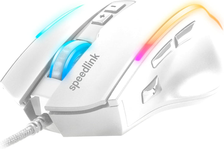 Speedlink DECUS NX - RGB Gaming Maus mit Kabel, bis 12800dpi, Programmierbar, Dauerfeuer Taste, USB