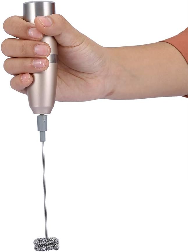 Elektrischer Milchaufschäumer, Hochgeschwindigkeits-Handschaumbereiter, Edelstahl-Getränkemixer für