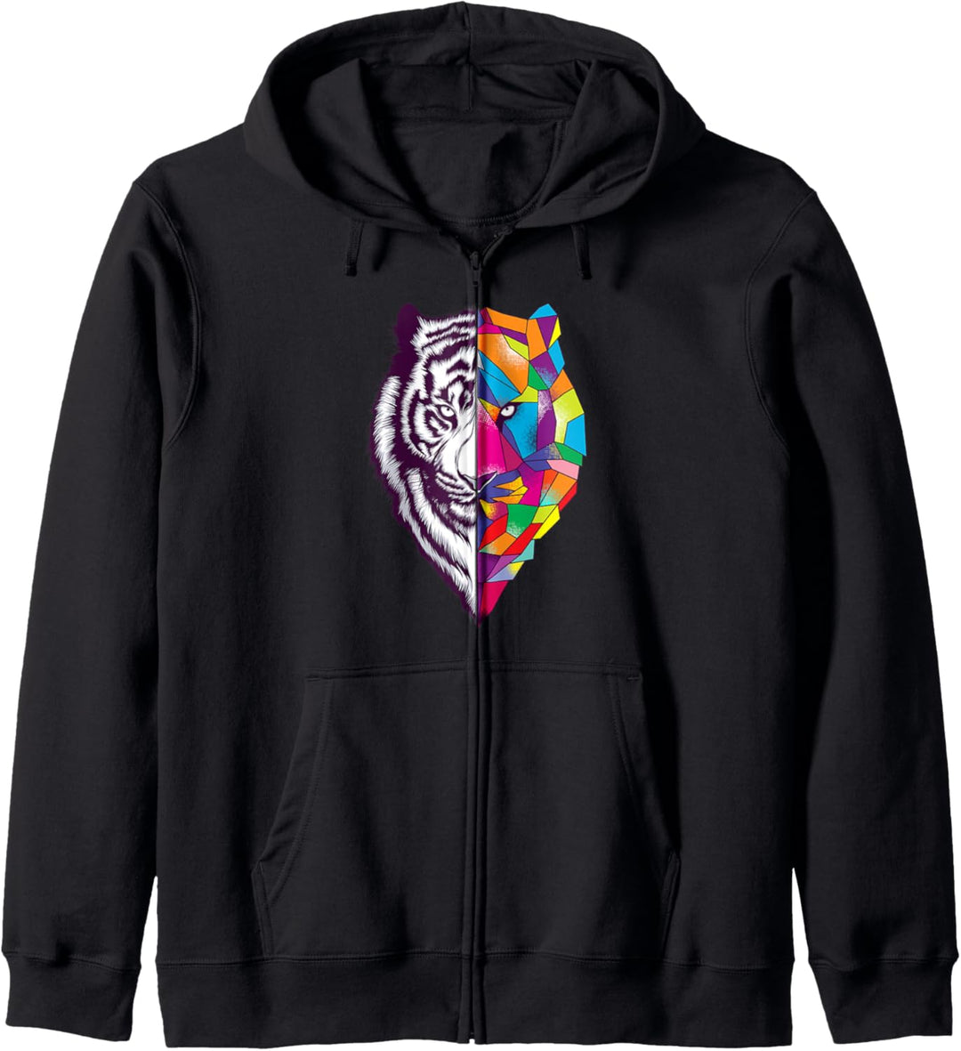Wilder polygonaler Tiger, Tigermode, grafisches Design, Geschenke Kapuzenjacke