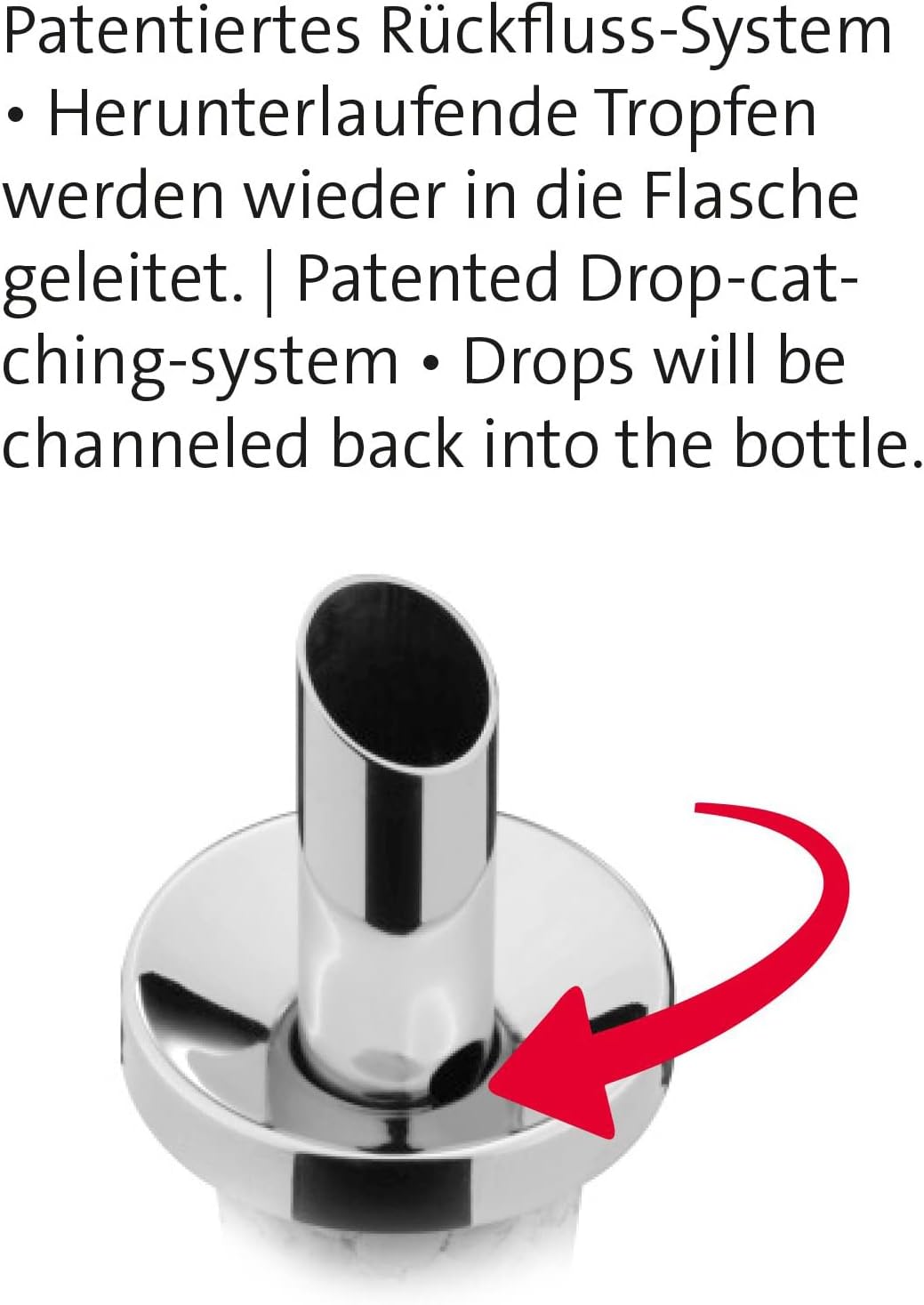 Westmark 4 Öl-/Essig-Ausgiesser + 4 Ersatzkorken, mit Kläppchen, Metall/rostfreier Edelstahl, Naturk