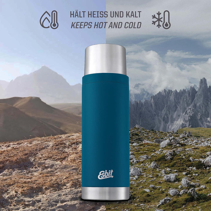 Esbit Thermoflasche Sculptor - Isolierte Flasche aus Edelstahl für warme und kalte Getränke – 1000 m