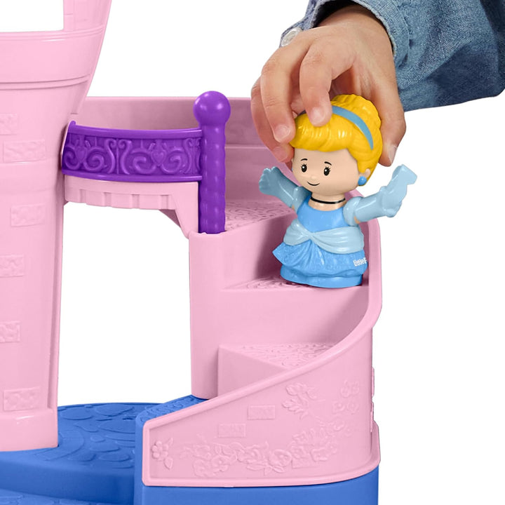 FISHER-PRICE Disney-Prinzessin Magische Lichter und Tanz-Schloss von Little People - Spielset mit Li