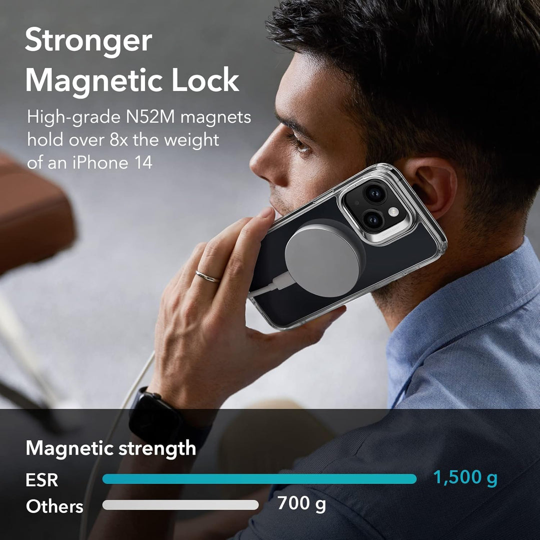 ESR für iPhone 13 Hülle und iPhone 14 Hülle, kompatibel mit MagSafe, Classic Ständer Hülle mit HaloL