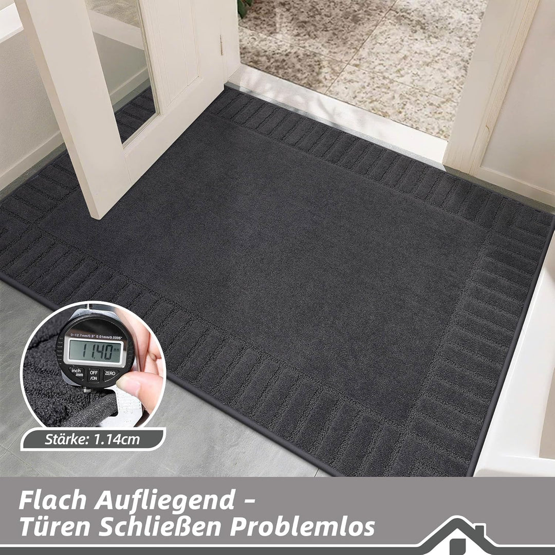 BEQHAUSE Fussmatte Innen, Schmutzfangmatte Waschbar 80 * 120 cm, Fussabtreter Innen Maschinenwaschba