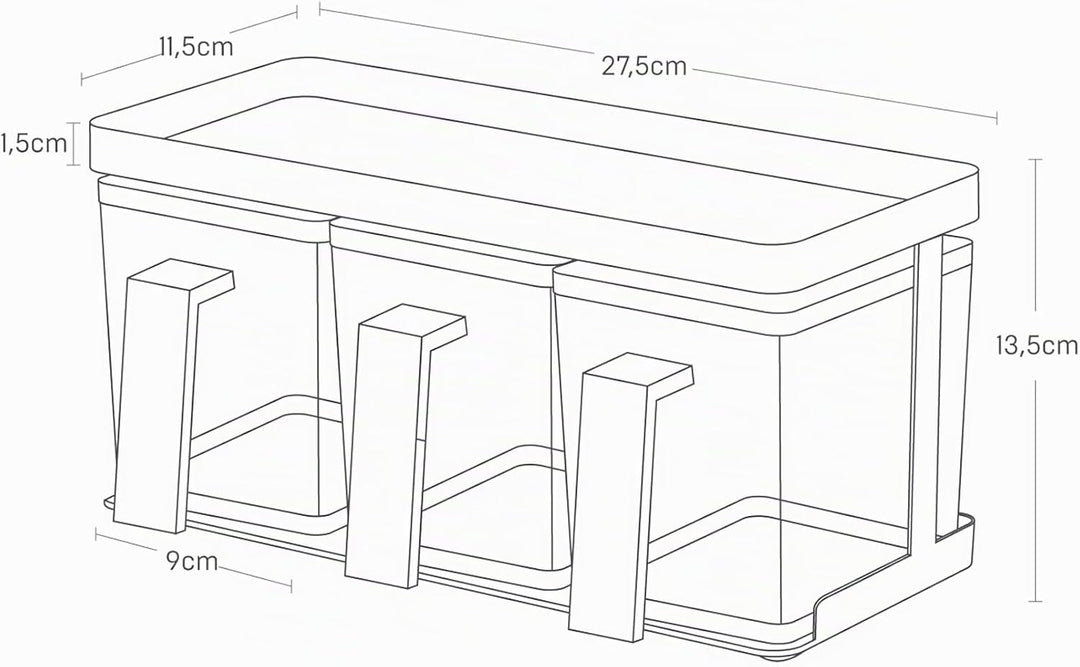 Seasoning box X3 & Rack - Tower - white