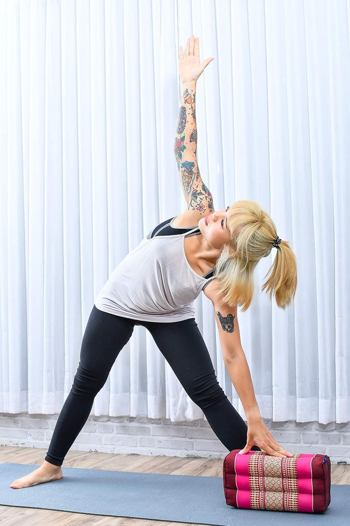 Leewadee Meditationskissen Yogakissen Yoga Block Yoga Zubehör Yoga Klotz Yoga Kissen Ökologisches Na