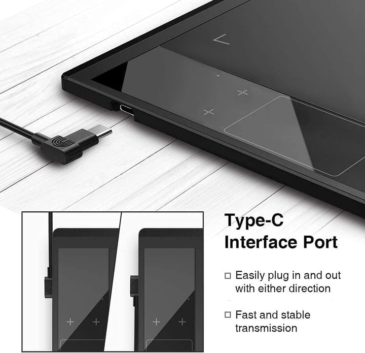 Grafiktablett VEIKK A30 V2 mit 4 Sensortasten und einem Gestenpad, 10x6 Zoll Pen Tablet mit Batterie
