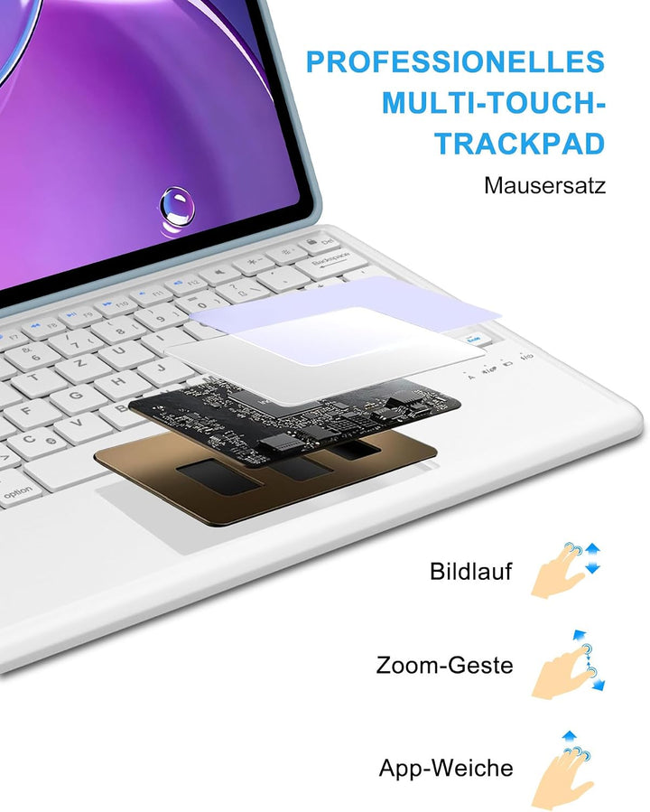 Für Idea Tab Pro Gen 2 13" Tastaturhülle mit Touchpad QWERTZ | Für Lenovo Idea Tab Pro Gen 2 Tastatu