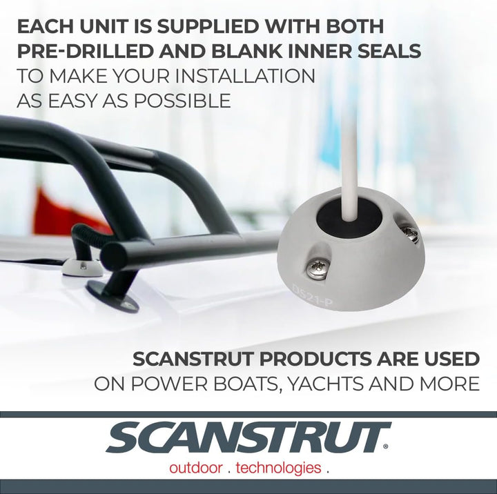 SCANSTRUT SMALL Deck Seal SS Connector - .83" Cable - .35" Connectors up to 21mm/Cables 4-9mm Weiss