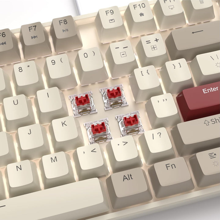 MageGee 75 % mechanische Gaming-Tastatur mit roten Schaltern, LED-blau beleuchtete Tastatur, 87 Tast