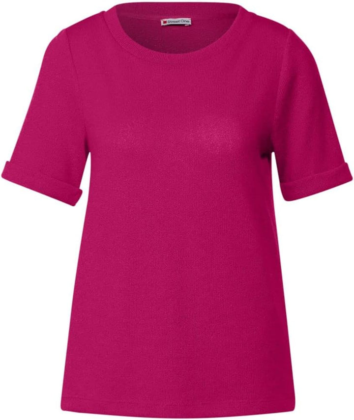 Damen Strukturmix T-Shirt 38 Nu Pink, 38 Nu Pink
