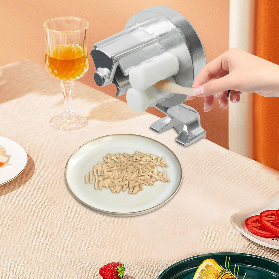 Manuelle Nudelmaschine, manuelle Makkaroni-Maschine für Nudeln, Conchiglie Maker Aluminium, ergonomi